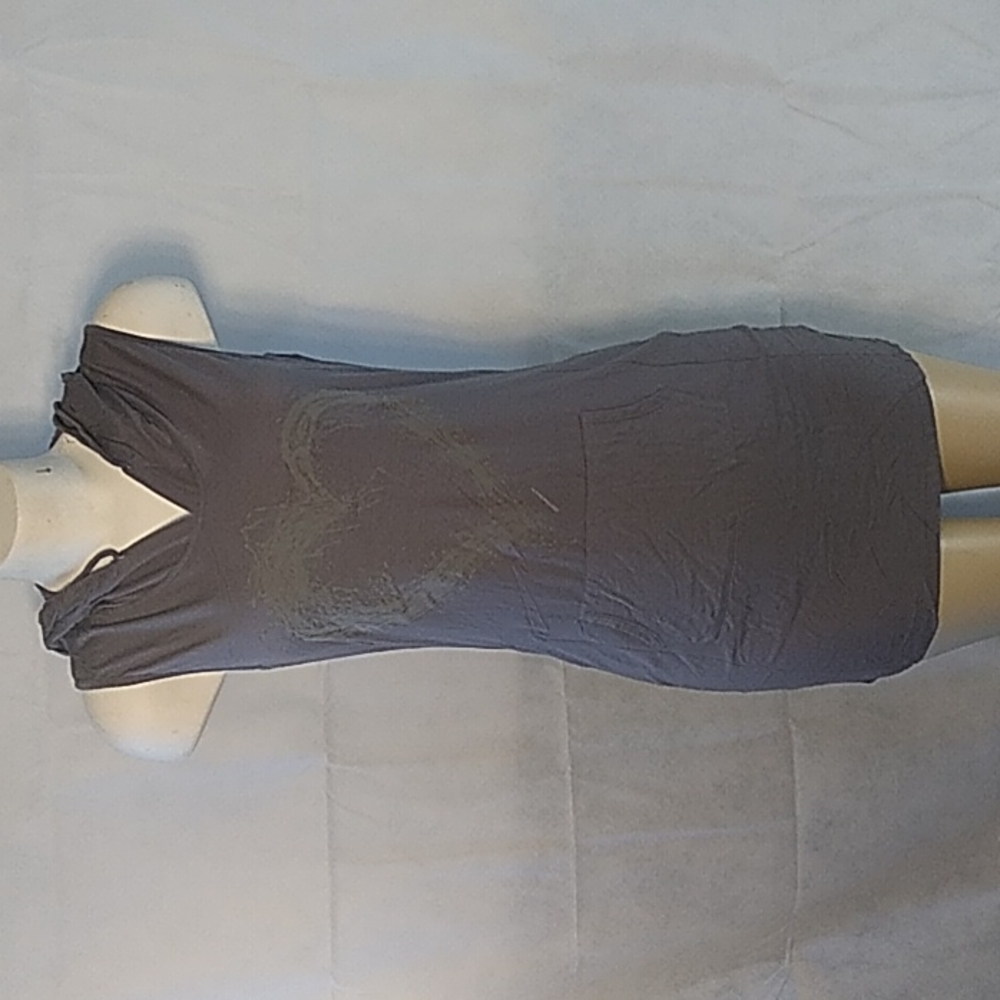 Bear dance heart hoodie tunic dress charcoal small, medium and large